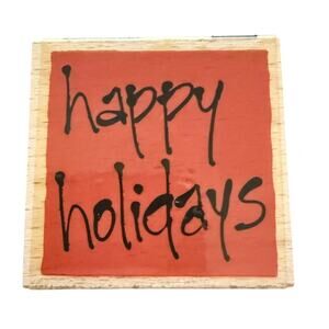 Vap Scrap Happy Holidays Rubber Stamp